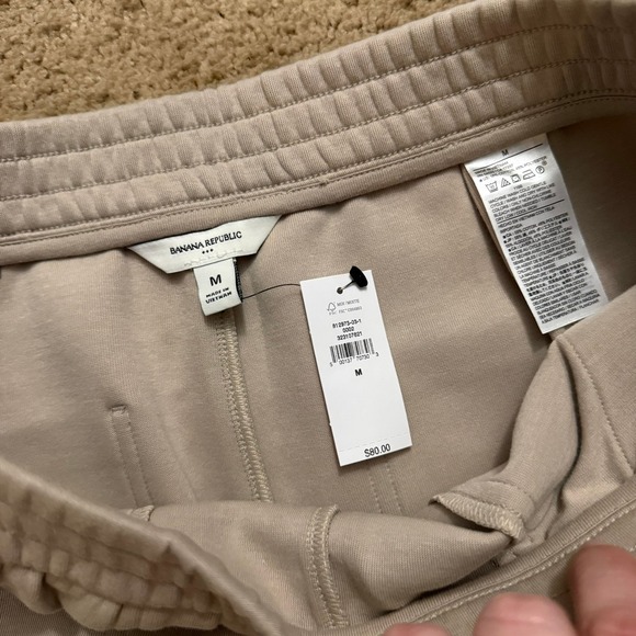 Banana Republic Weekender Wide-Leg High-Rise Ankle Pant Tan Size Medium NWT - Picture 6 of 10